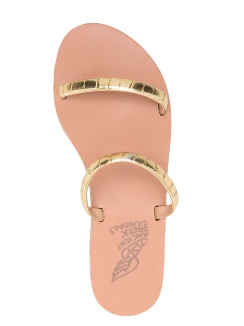 ANCIENT GREEK Echidna Sandals in Gold Croc Size 40